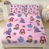 3pcs K-Pop Demon Hunters Printed Chipless Bed Sheet Set Multi Size Soft Bed Cover Bedroom Bedding Decoration Machine Washable