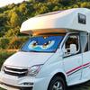 Eyes on Blue Background UV Block Sunshade with Accessories 4pcs Free Suction Cup Auto Front Window Windshield Vehicle