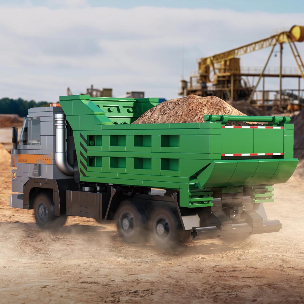 Non-Toxic 467Pcs Cargo Truck Building Blocks Mud Sand Transport Truck Model Bricks Desktop Decoration Diy Toys For Kids Holiday Gifts
