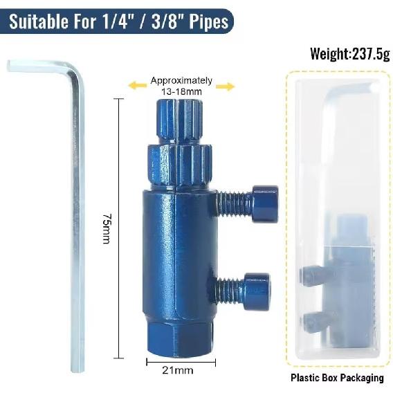 Broken Pipe Thread Extractor,Stripped Screw Extractor,Broken Valve Thread Extractor,Stripped Screw Removal Tool,Easy Out Bolt Extractor Kit for