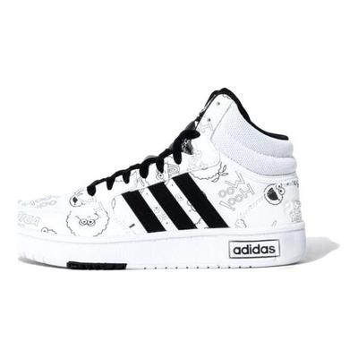 Sesame Street X Neo Hoops 3.0 Mid Woo Hoo! Women Sneakers White Cloud-White Core-Black HQ9813