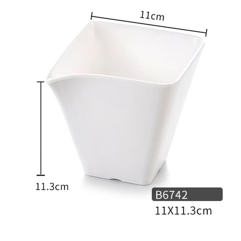 Commercial Square Melamine Slanted Salad & Serving Bowl