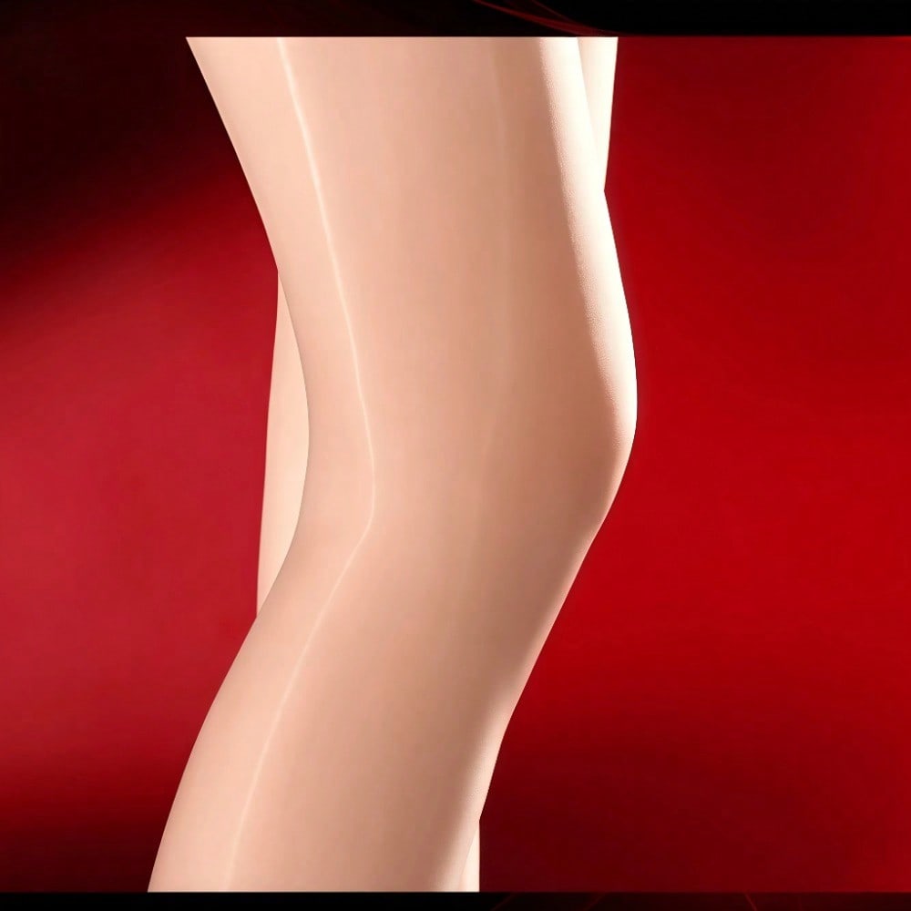 Women'S Black Silk Stockings, Thin And Short-Crotch, Glossy Pantyhose, Perfect For Summer.