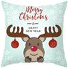 Merry Christmas Cushion Cover Santa Claus Elk Pillow Cover Living Room Sofa Home Room Decorations