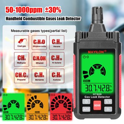 Handheld-Leckdetektor für brennbare Gase, Erdgas-Lecksucher, tragbares PPM-Messgerät