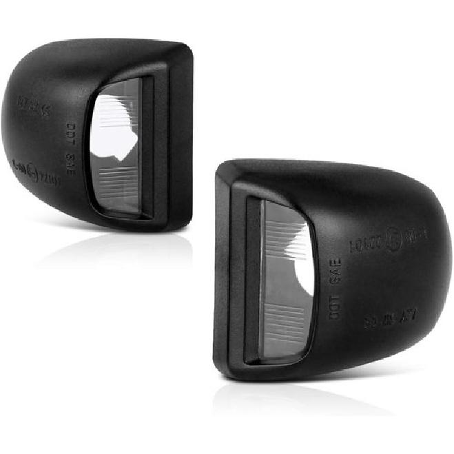 Black Bezel License Plate Light Tag Lamp Housing Assembly Replacement For Silver