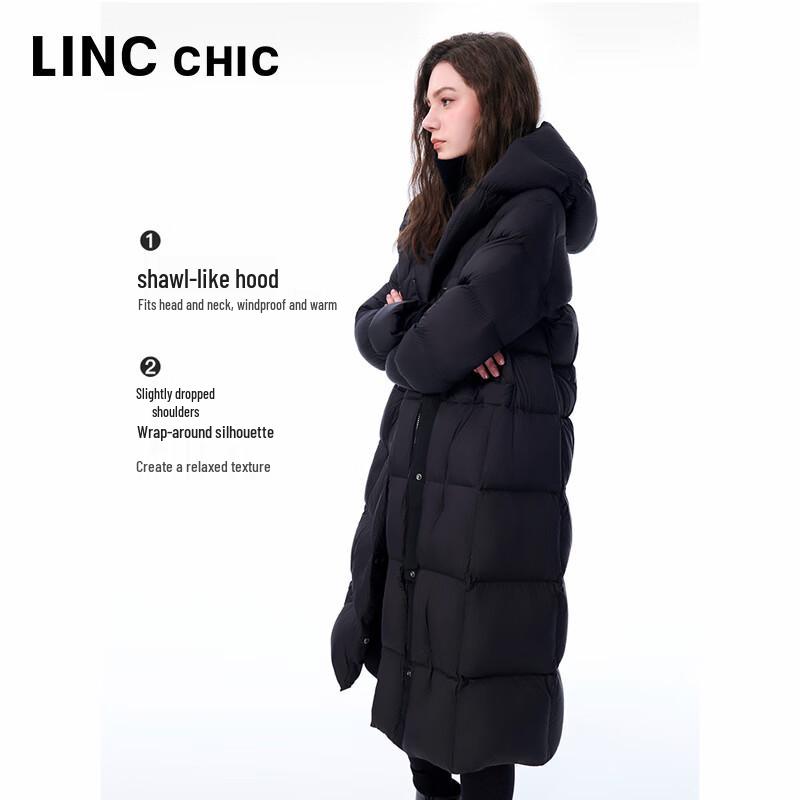 Jinyujie Women's 2025 Winter Hooded Long Puffer Down Jacket