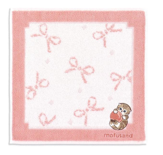 mofusand Towel Handkerchief (Fruit Nyan Pink) Japan NEW