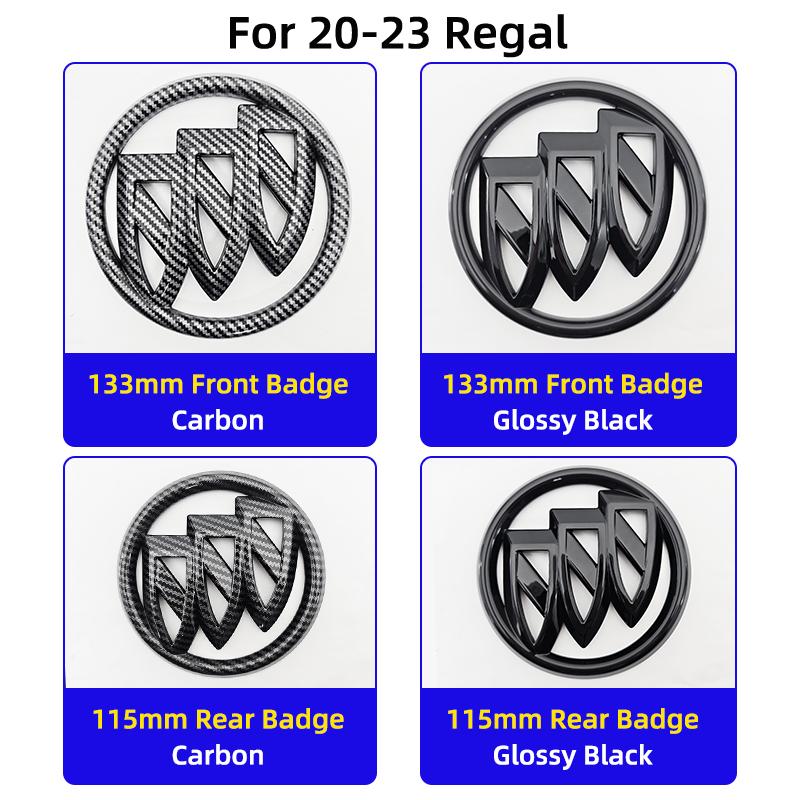 2pcs 3D ABS Car Front Grille Rear Trunk Logo Emblem Sticker For Buick Excelle GT Envision LaCrosse Regal Verano GL6 Badge