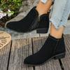2026  Autumn Mid Heels Women Ankle Boots Classical Shoes for Woman Fashion Chunky New Trends Shoes Snow Chelsea Boots De Mujer