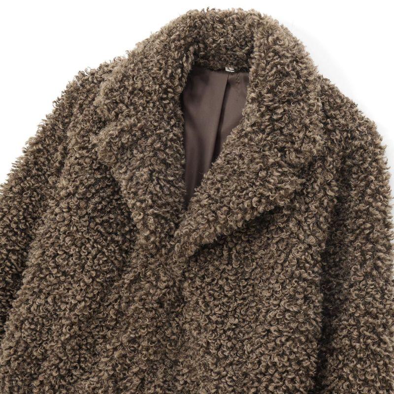 Zab Autumn New Women's Clothing Fashion Style French Style Design Artificial Fur Effect Short Coat Outwear