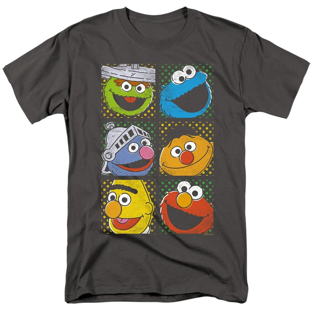 Sesame Street "Group Squares" T-Shirt or Sleeveless Tank - to 5X