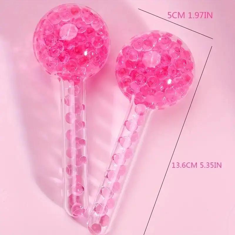Facial ice therapy care massage beauty ball,holding ice wave ball,massaging facial cold compress water gel bead small ice hammer