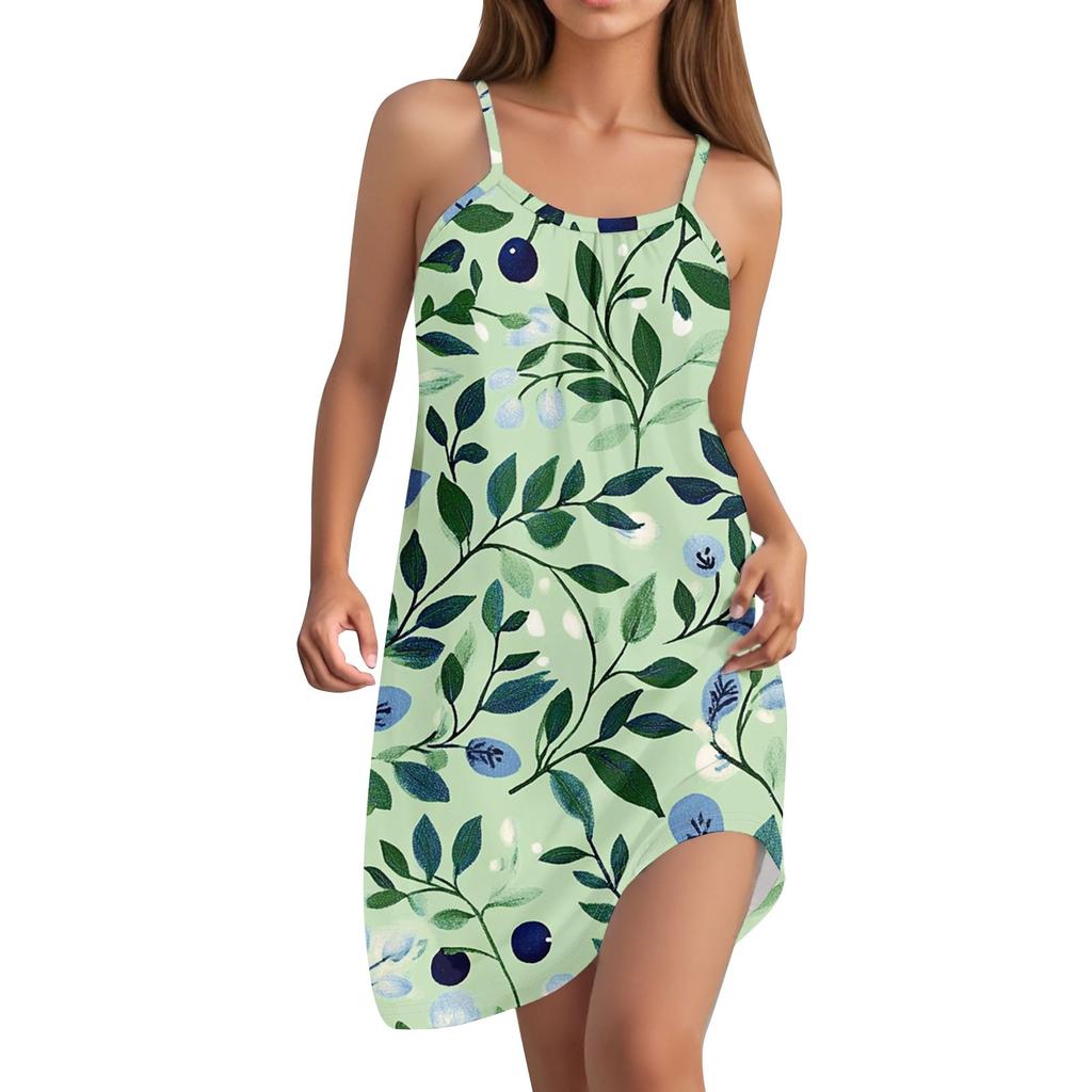 Women's Summer Casual Sleeveless Dress Fashion Suspender Dress