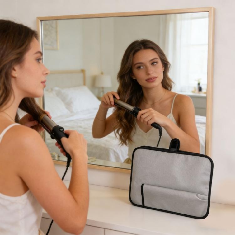 Effective Curling Iron Holder Bag Constructed From hard Fabric And Useful Storage Solution