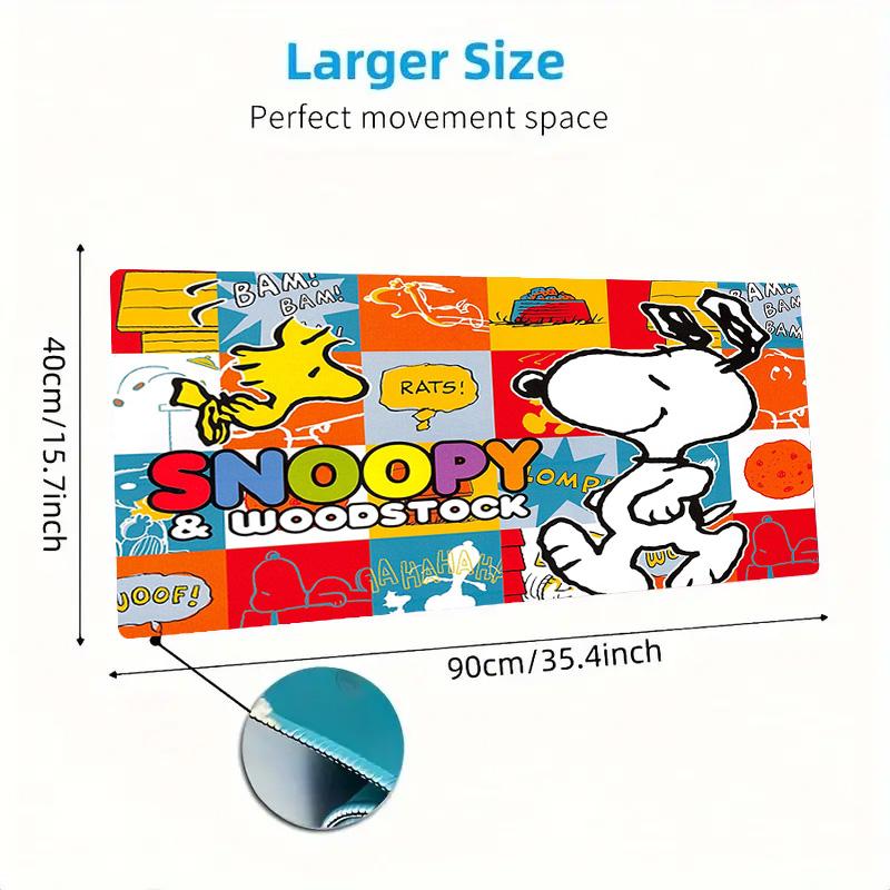 Dog Snoopy Color Mouse Pad Large Gaming Table Cushion Non-slip Laptop Tablet Big Mousepad XXL Mat Mini PC Playmat With Lock edge