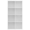 VidaXL Bibliothèque/Buffet, Meuble de Rangement avec Compartiment, Armoire à Livres Salon Intérieur, Moderne, Blanc Bois 800153