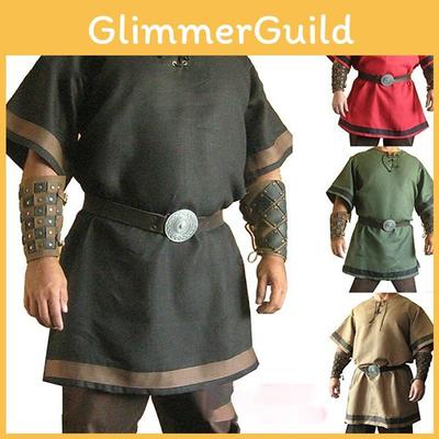 High Quality Medieval Norman Viking Costume Short Sleeve Tunic For Halloween Events