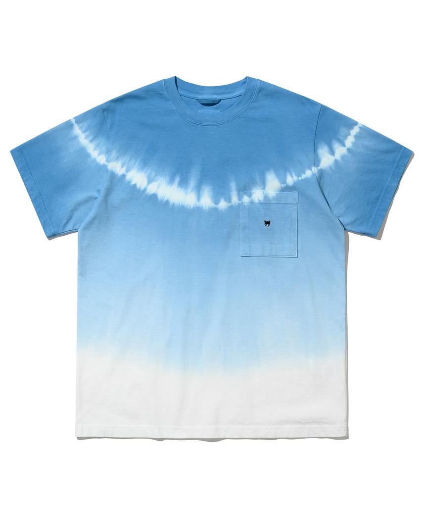 UJ BECOMING Robe Tie-Dye Short Sleeve T-Shirt - Blue