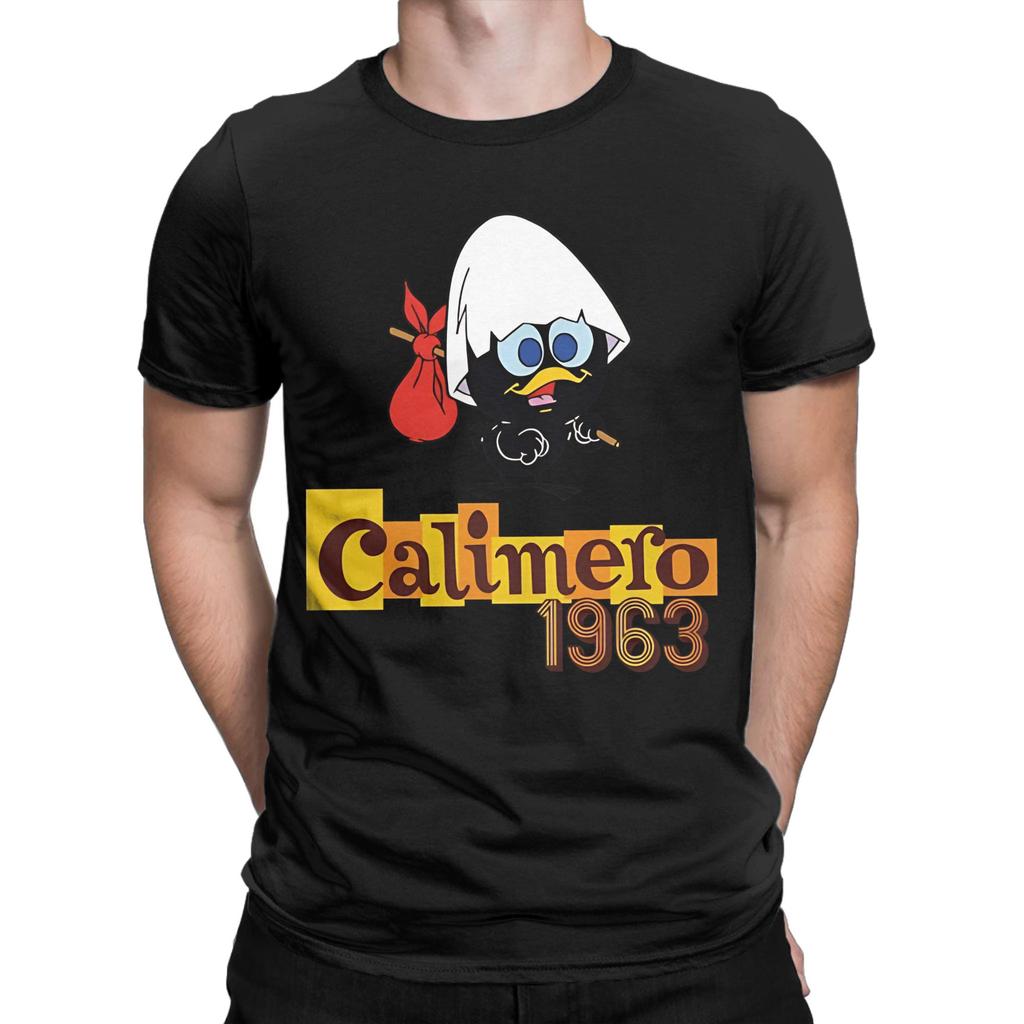 Men Women Graphic Printed Calimero Black Chick T Shirt Tee 100% Cotton T-shirts Clothing