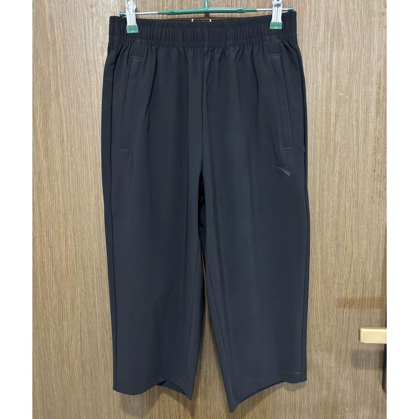 Anta Genuine Summer Training Fitness Running Ice-Cooling Quick-Dry Men s 3/4 Pants for Slow Walking Sports S чёрный