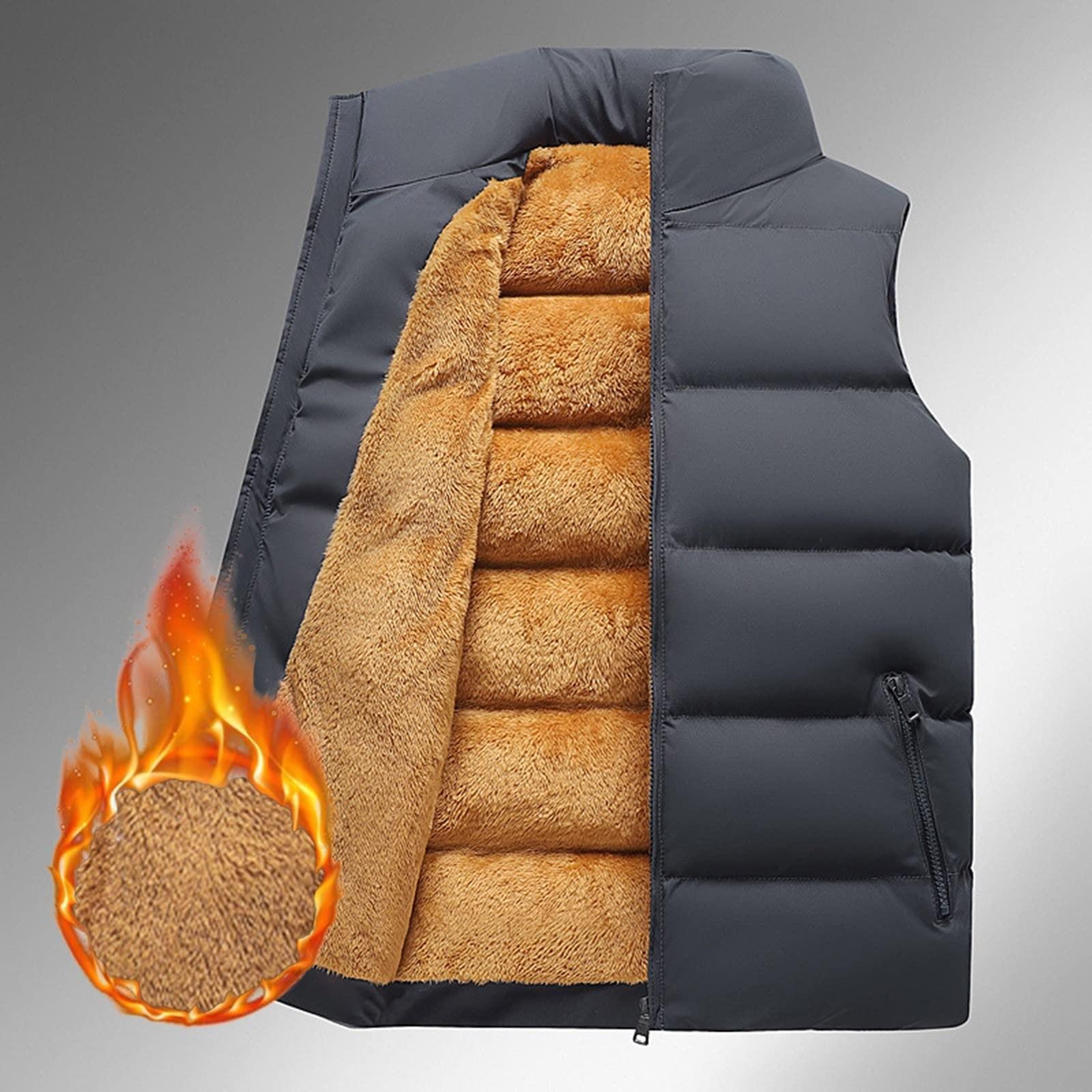 

Мужской повседневный кардиган без рукавов из бархата, однотонная флисовая теплая стеганая куртка M