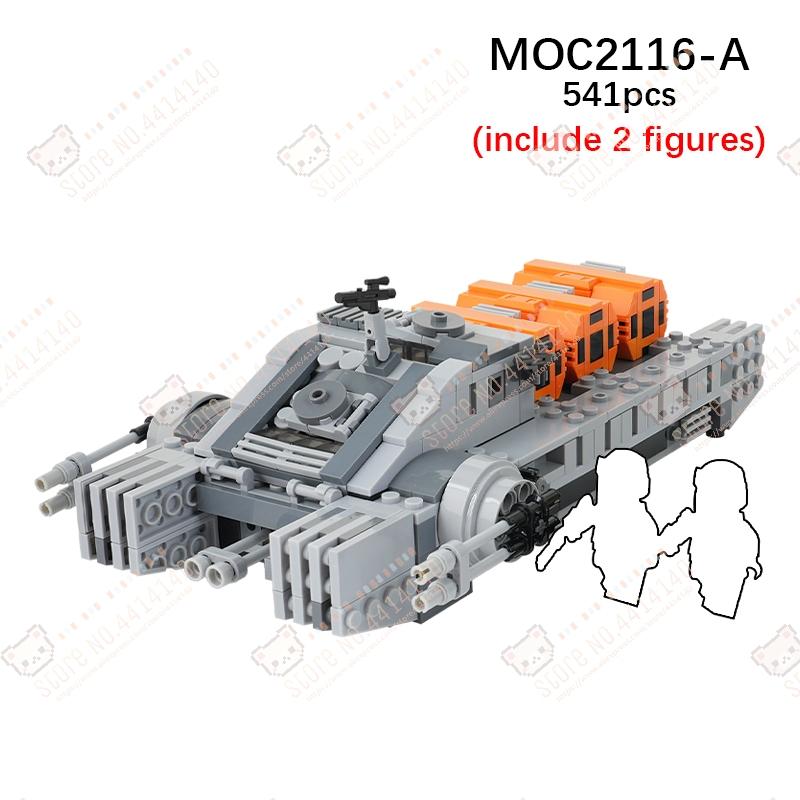 Interstellar Film Plovoucí Tank MOC Stavební Kostky DIY Imperiální Vojenské Obrněné Bojové Vozidlo Model Sestavit Hračky Pro Děti