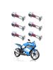 6pcs Motocross Sprocket Bolts Locking Flange Nuts Set M8x30 Chain Screws Universal Cover Plugs Compatible For Dirt Bikes