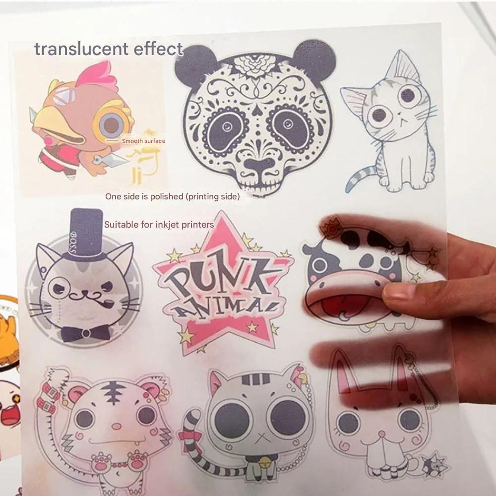 1Pcs Handmade Shrink Film Translucent White Shrinky Art Papers Shrink Plastic Sheets Kids Gifts