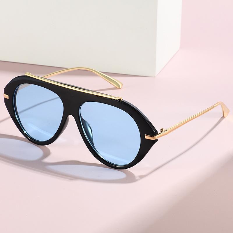 Fashion sunglasses women's high-end UV-proof toad glasses European and American new large-frame personalized sunglasses street shooting
