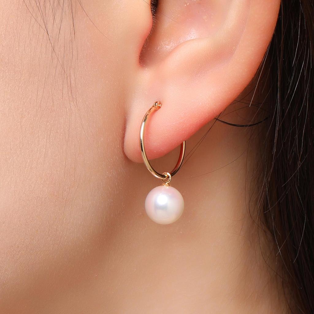 PEARL Made in Japan Akoya Perle echt Alltag [KOKO JEWELRY] Ohrringe, Perlen, Damen, Perlen, Akoya, lässig, Verwendung, schlicht, sjq-10k-70