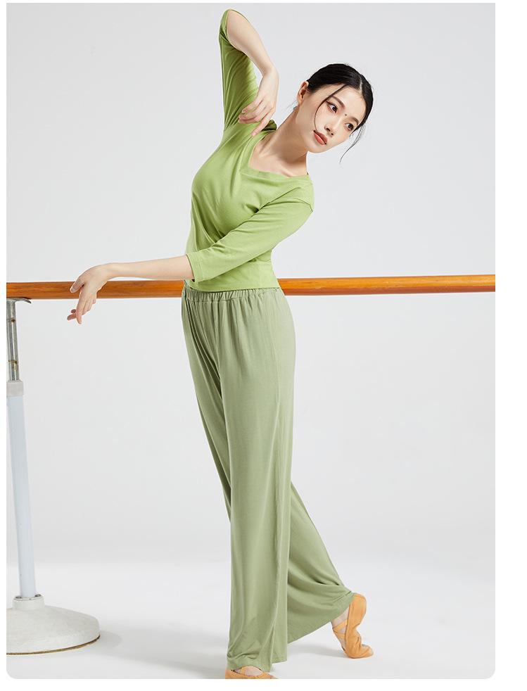 Modal Cloud High Waist Wide Leg Tanz- & Yogahose - Elastischer Drapierfall für Moderne & Klassische Stile