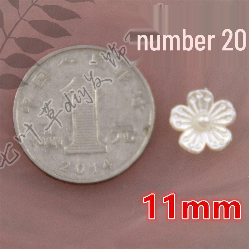 ABS Imitation Pearl Large Flower Center with Three, Four, and Five-Petal Options