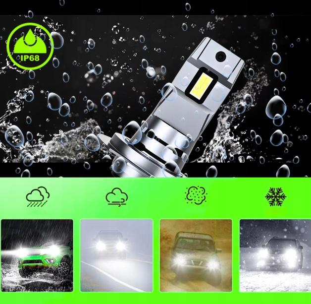 Żarówka H7 Led Do Motocykla Canbus Homologacja Białe 1 Do 1 H7 White Mocne