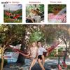 Outdoor Thicken Canvas Hammock Home Garden Leisure 1-2 Person Swing Chair Camping Hunt Rest Stripe Hanging Bed Colorful Hammock