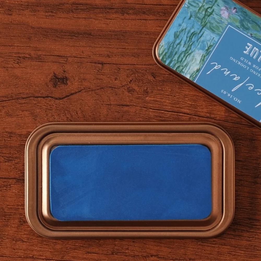 Новая Портативная Цветная Винтажная Чернильная Подушечка Прямоугольная Простая в Использовании Студенческая Чернильная Подушечка Штемпельная Подушечка Канцелярская Чернильная Подушечка Скрапбукинг Творчество