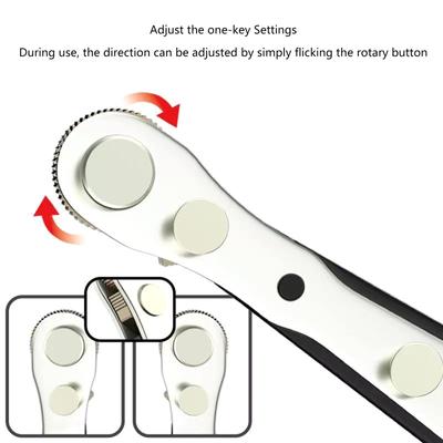 1/4palcový račňový kľúč Pohon račňový nástrčný kľúč Náradie Multifunkčné rýchle uvoľnenie ručného ručného náradia Ráčnový kľúč