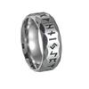 2024 Nordic Viking Runes Distressed Retro Titanium Steel Ring - Bestseller