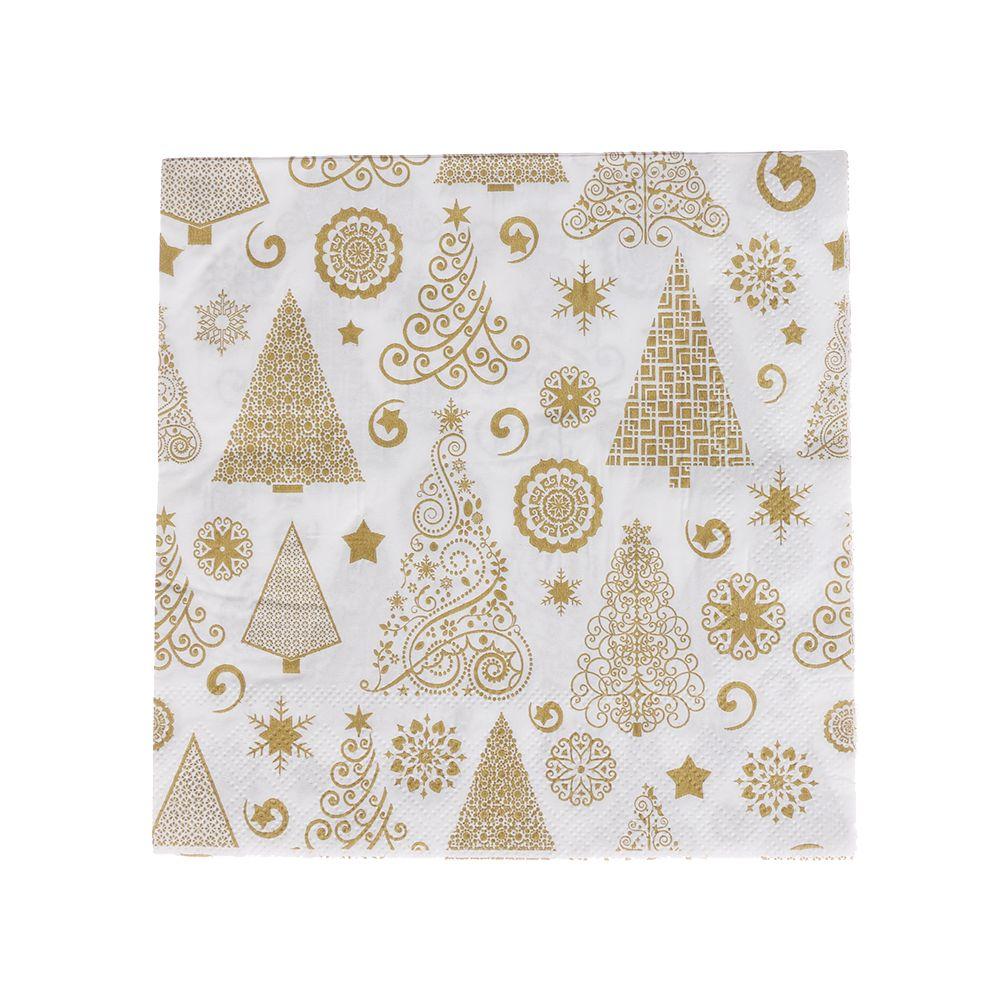 Home Decorative Santa Claus Table Decor Serviette Towel Christmas Decoration Printing Paper Napkin