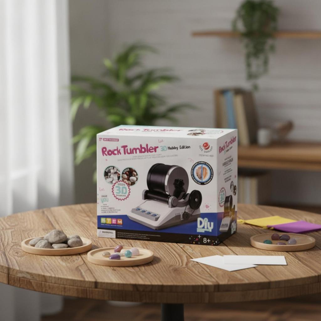 Tumbling Rock Electric de Masă cu Materiale de Lustruit Kit Compact pentru