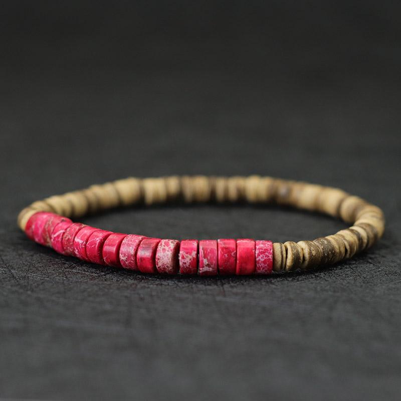 Noter Natural Wooden Bracelet Unisex Grade A Emperor Stone Braclet Coconut Bead Braslet Meditation Yoga Jewelry Accessories