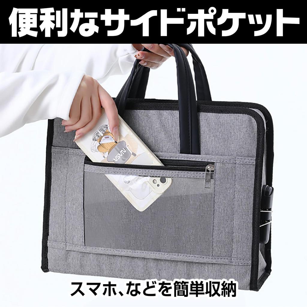 [CAWKAY] Lockable Laptop Bag, Tablet Case, Password Lock, Business Bag, Stamp Holder, Important Documents, Bankbook, Passport, Business Trip, Meeting