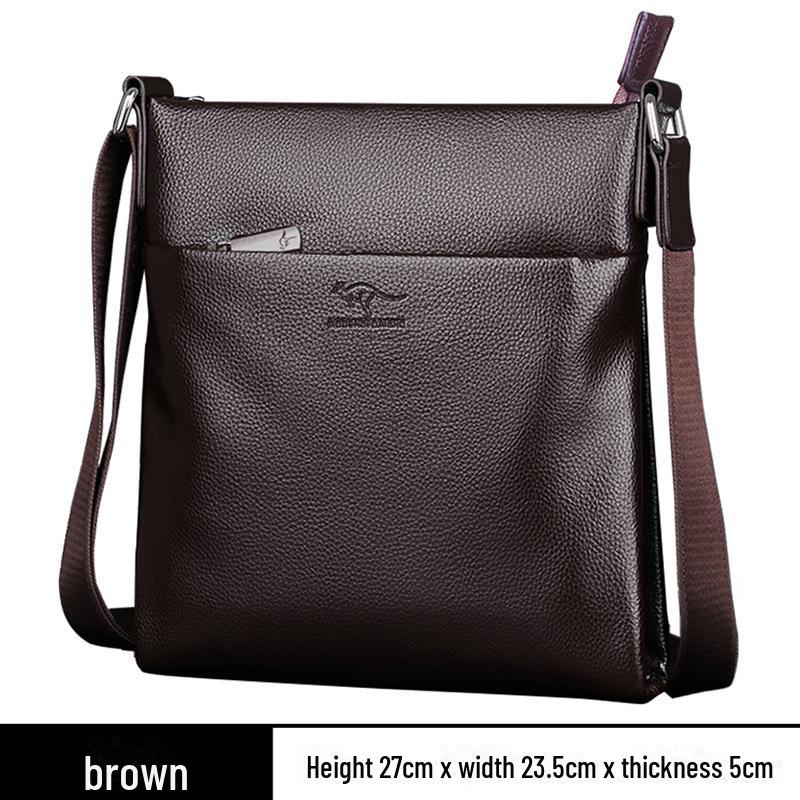 

Мужская повседневная вертикальная сумка-мессенджер через плечо — идеальный вариант для деловых людей, студентов и любителей спорта. коричневый