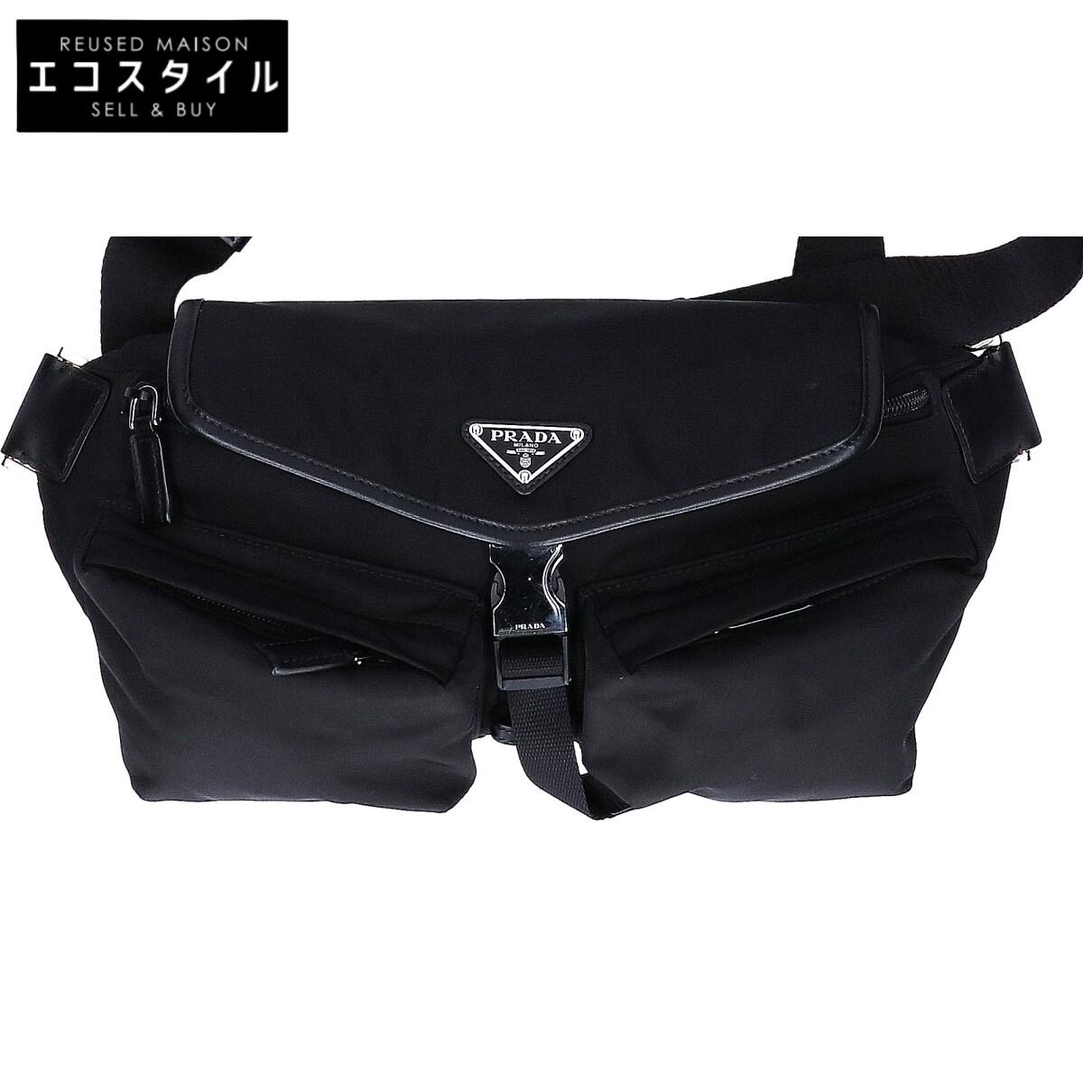 

PRADA [Excellent Condition] 2VH174 Re-Nylon Triangle Logo Plate Shoulder bag blackUsed