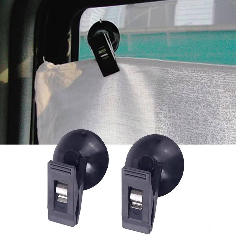 4Pcs Car Ticket Holder Suction Cup Clip for Sun Visor Card Note Fastener Eyeglass Clip for Auto Interior Organizer