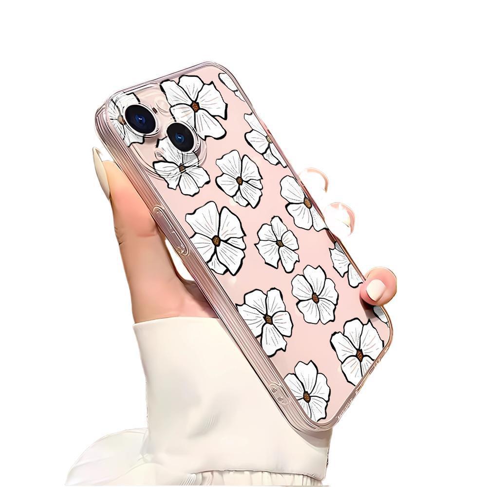 Flower Anti-drop Mobile Phone Case Apple 13 Pro Protective Case iPhone15pm Mobile Phone Case Apple Case 16pm Special Offer.
