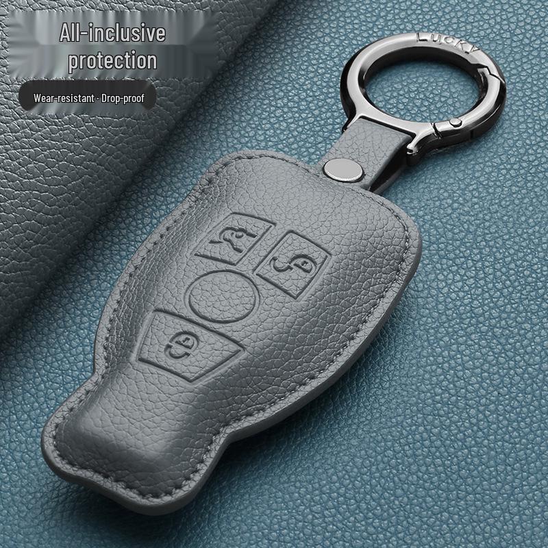 Mercedes-Benz Key Case Set for E-Class, C-Class, E300L, GLC300, C260L, S-Class, and GLE - Unisex Shell Buckle Accessory.