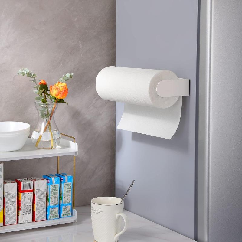 Paper Towel Holder White Wall Mounted Paper Towel Rack Under Cabinet for Kitchen - Lighter but Stronger Than Stainless Steel
