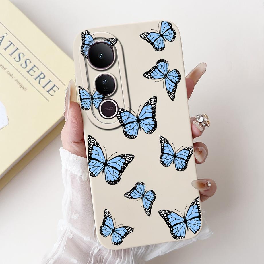 Für Vivo V50 Lite 4G 5G V50 5G Handyhülle Silikon Weiche Rückabdeckung Für Vivo V2441 V2427 Bumper Drache Katze Blume Schmetterling Capa