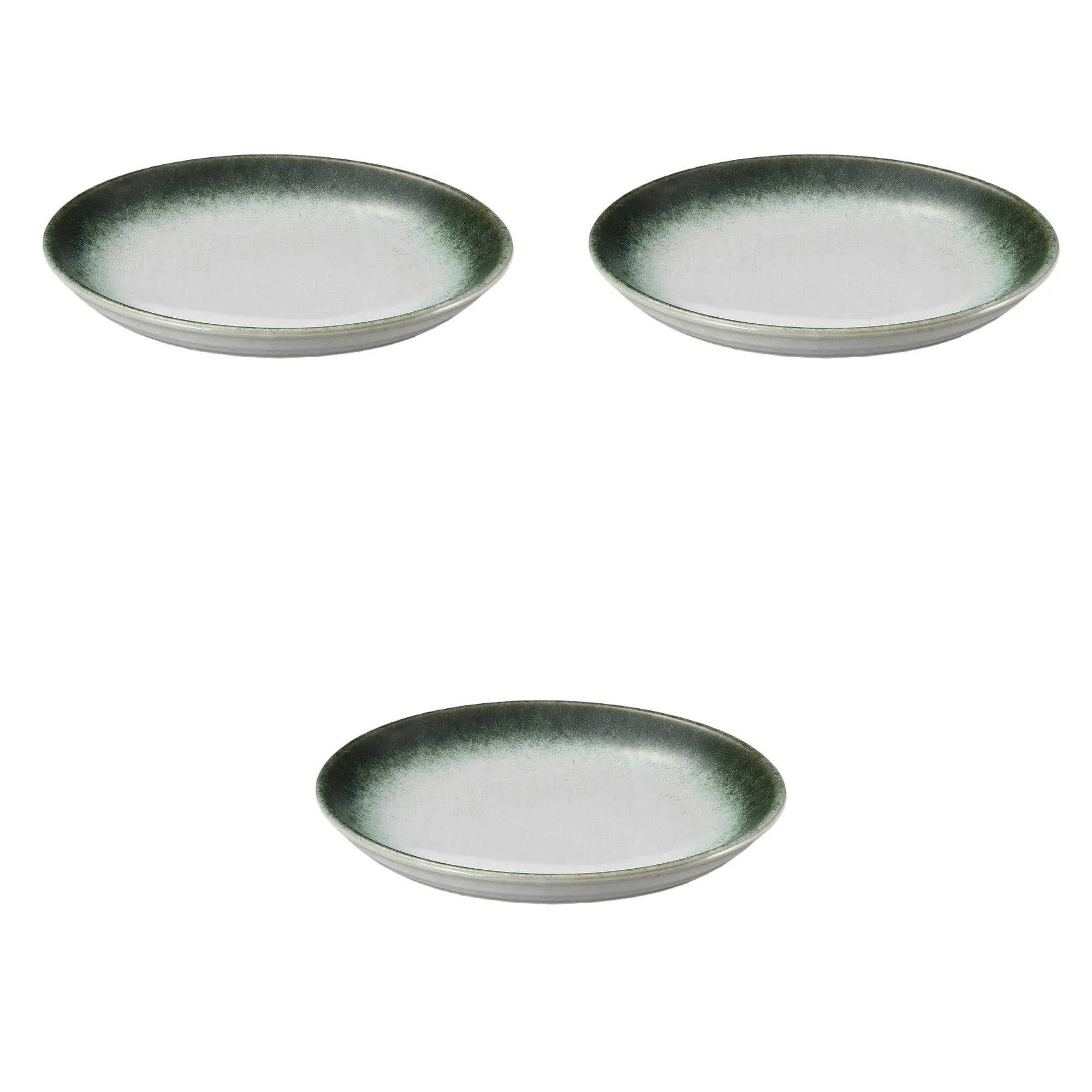 

Set of 3 Fukakusa Noodle Plates x Large Ceramic Round Plates by Setomonohonpo [29 4.5 cm]